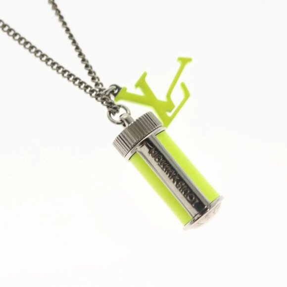 LOUIS VUITTON Collier LV Fluo Necklace metal Yellow Silver MP2143 LV Auth 137309 - Picture 5 of 14